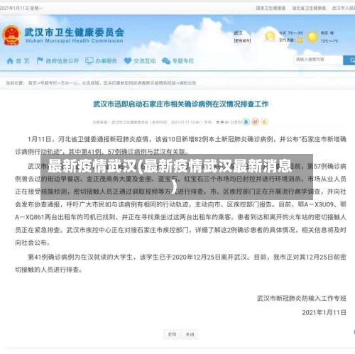 最新疫情武汉(最新疫情武汉最新消息)