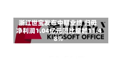 浙江世宝发布中期业绩 归母净利润1.04亿元同比增加11.48%-第2张图片