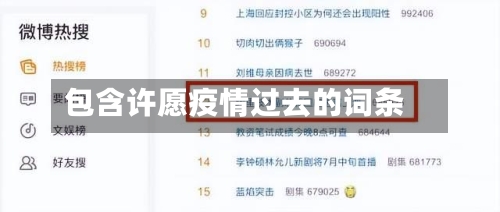 包含许愿疫情过去的词条