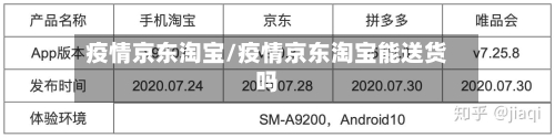 疫情京东淘宝/疫情京东淘宝能送货吗-第2张图片
